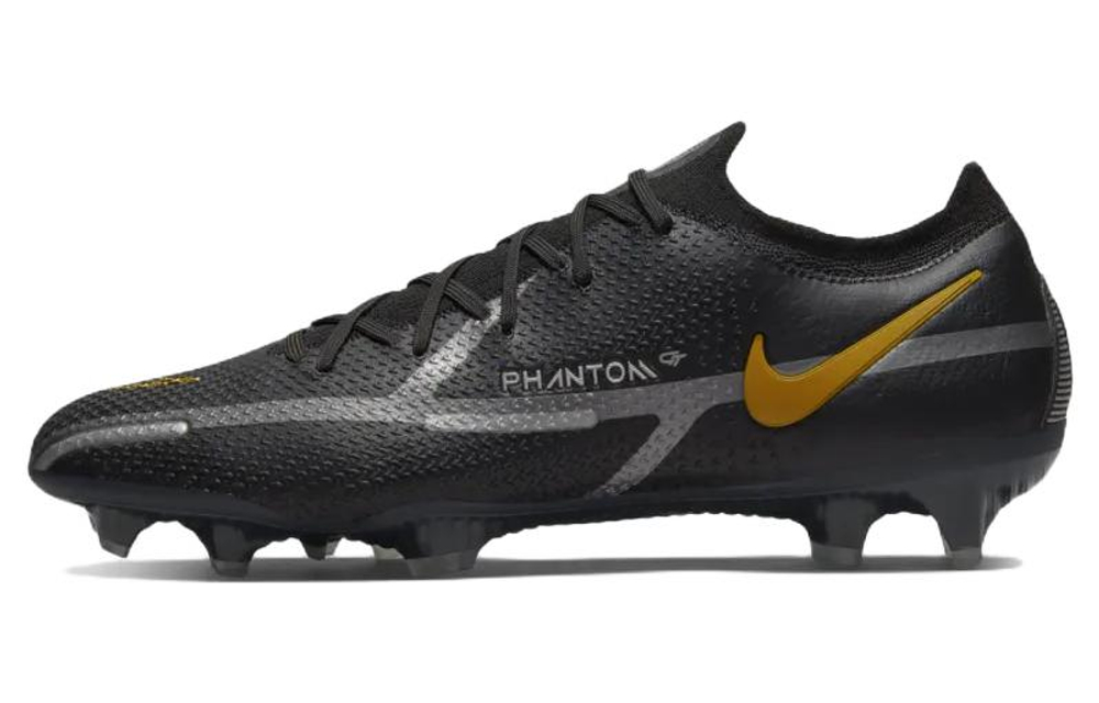 Nike Phantom GT2 Elite Fg Black Metallic Dark Grey Metallic Gold