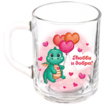 Кружка стеклянная 200мл «Малыш Дино»