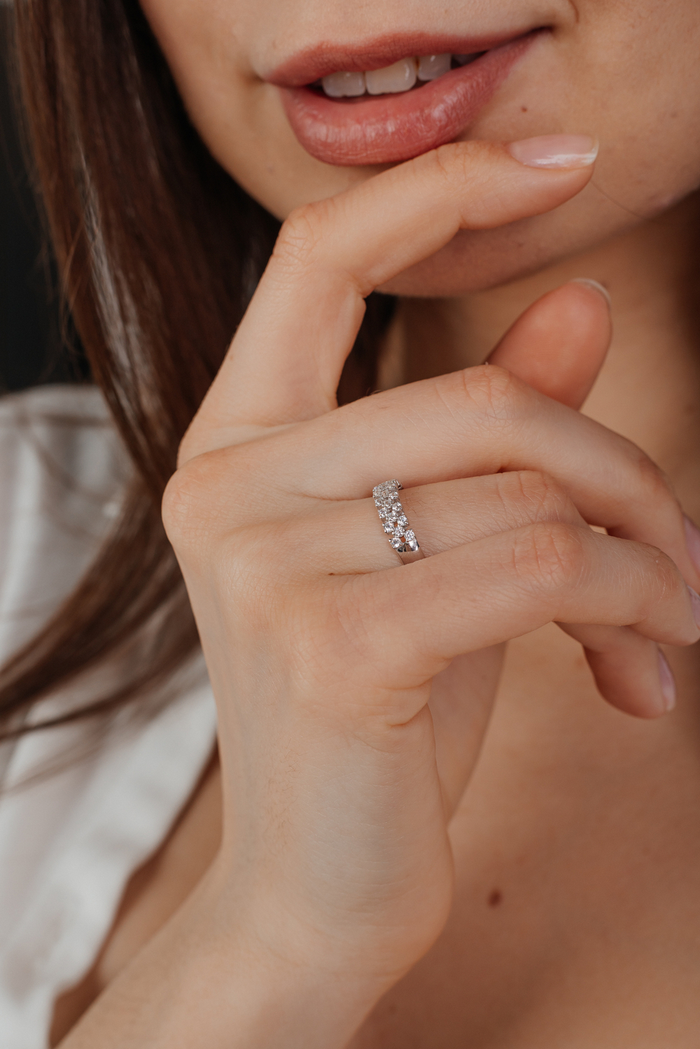 Кольцо дорожка из серебра