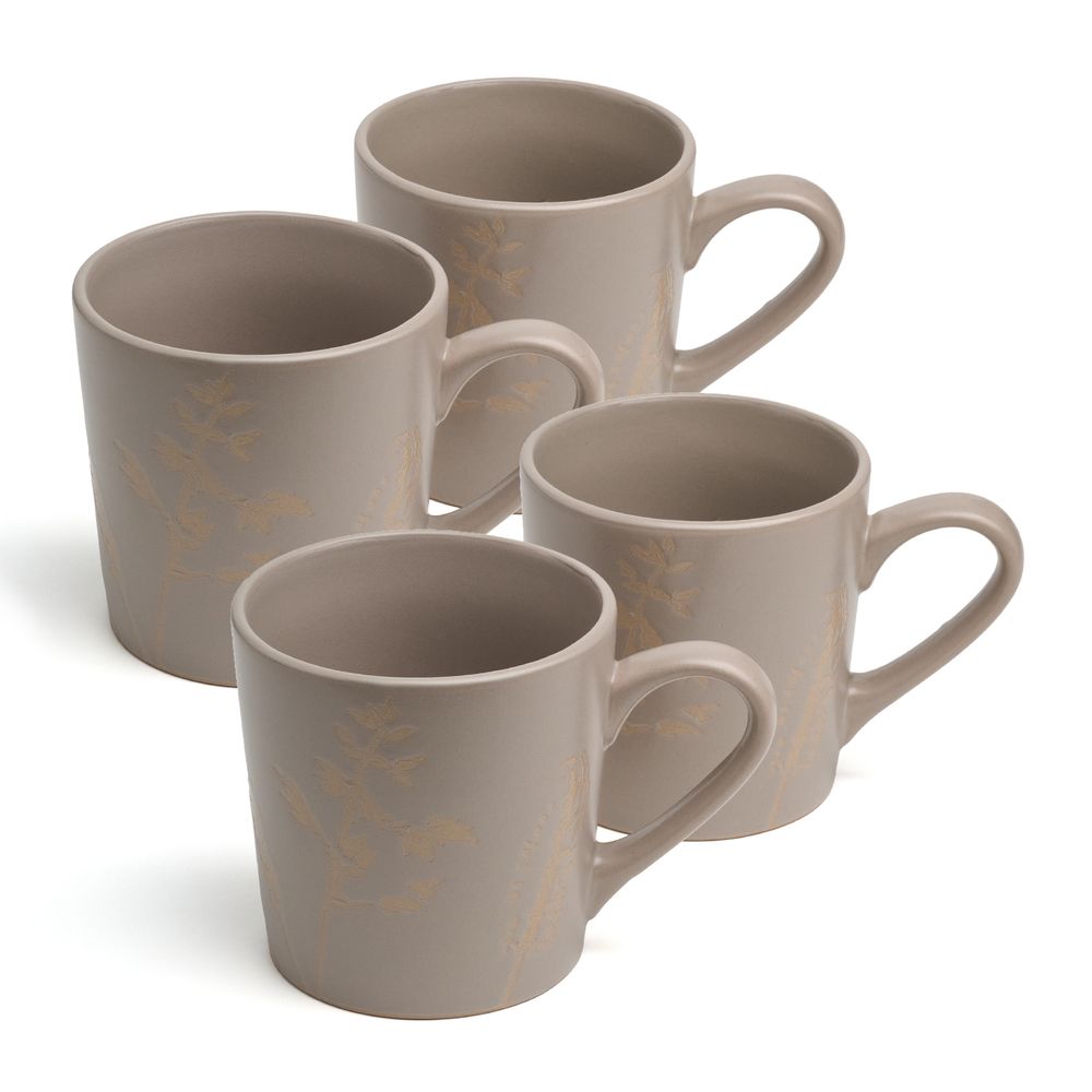 НАБОР КРУЖЕК BRONCO "GRASSES" 4 ШТ. 400 МЛ