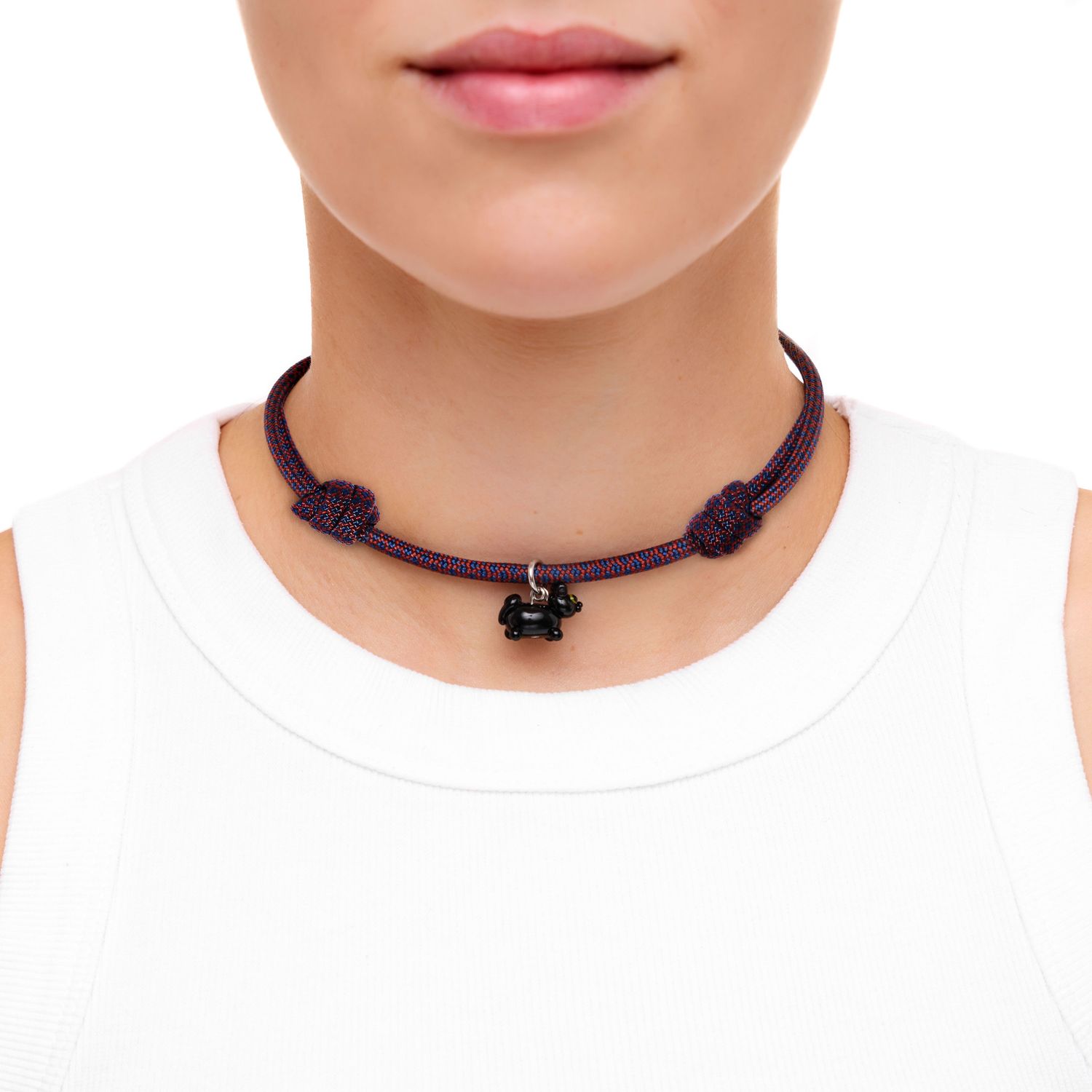 Колье Knitted Kitten Necklace - Black Cat