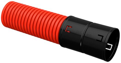 Труба гофрированная двустенная ПНД d=90мм красная (100м) IEK