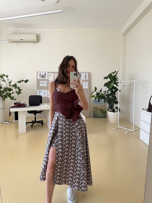 ЮБКА ДЖЕМИ БОРДОВЫЙ ПРИНТ