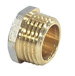 Заглушка латунь никель Ду 40 (1 1/2") НР 9017 ГОСТ 32585-2013 Aquasfera 9017-05