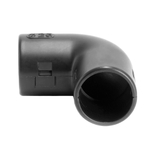 Колено открывающееся, 90 град., IP40, д.20мм, черное