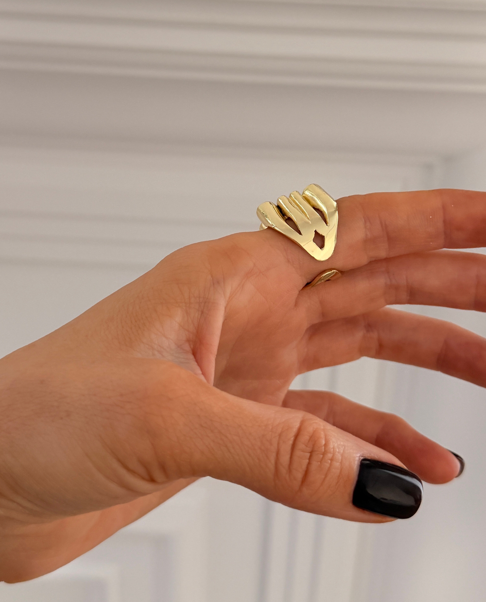 Кольцо СНЕЖИНКА gold