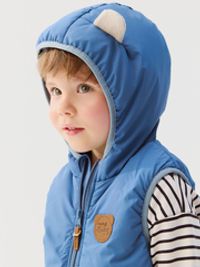 Жилет с капюшоном "Деним" 0+