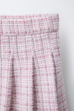 ZARA ЮБКА В СКЛАДКУ, РОЗОВЫЙ