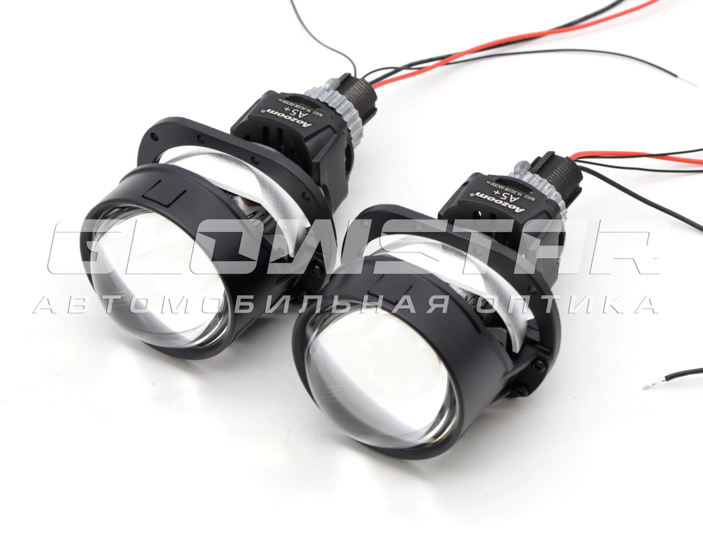 Билед модули Aozoom A5+ 2025 2.5 дюйма, 2 чипа, 5500K, 12V, 59W/52W, съемное гаечное крепление (комплект, 2шт)