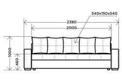 Диван "Августин-2" (Antonio java), 2 категория), Комфорт-S