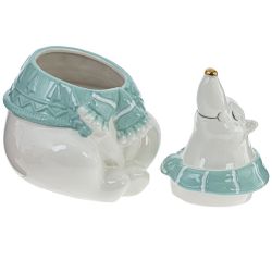 GAEM Конфетница "Белый Медведь мечтатель", 1200 мл, L14 W16 H23 см