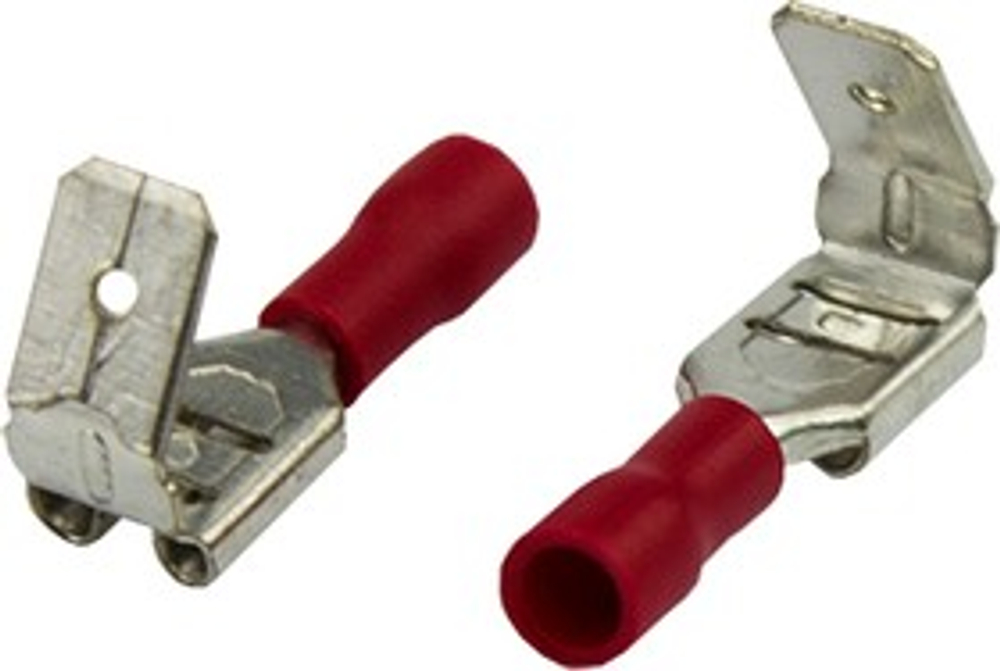 Клемма Мама+ПАПА 2101-07    7,4-(гнездо 6,6мм + штекер 6,3мм)  (уп100шт) 080414 REXANT c изоляцией