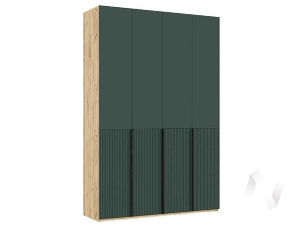 Шкаф 4-х ств.(1600) с доп.ящиками Марвэл (дуб крафт/браш мени грин)