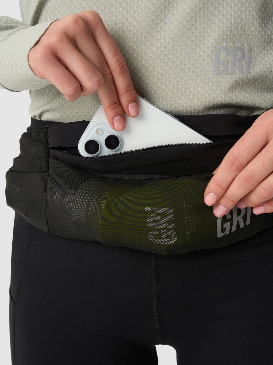 Сумка поясная GRI чёрная