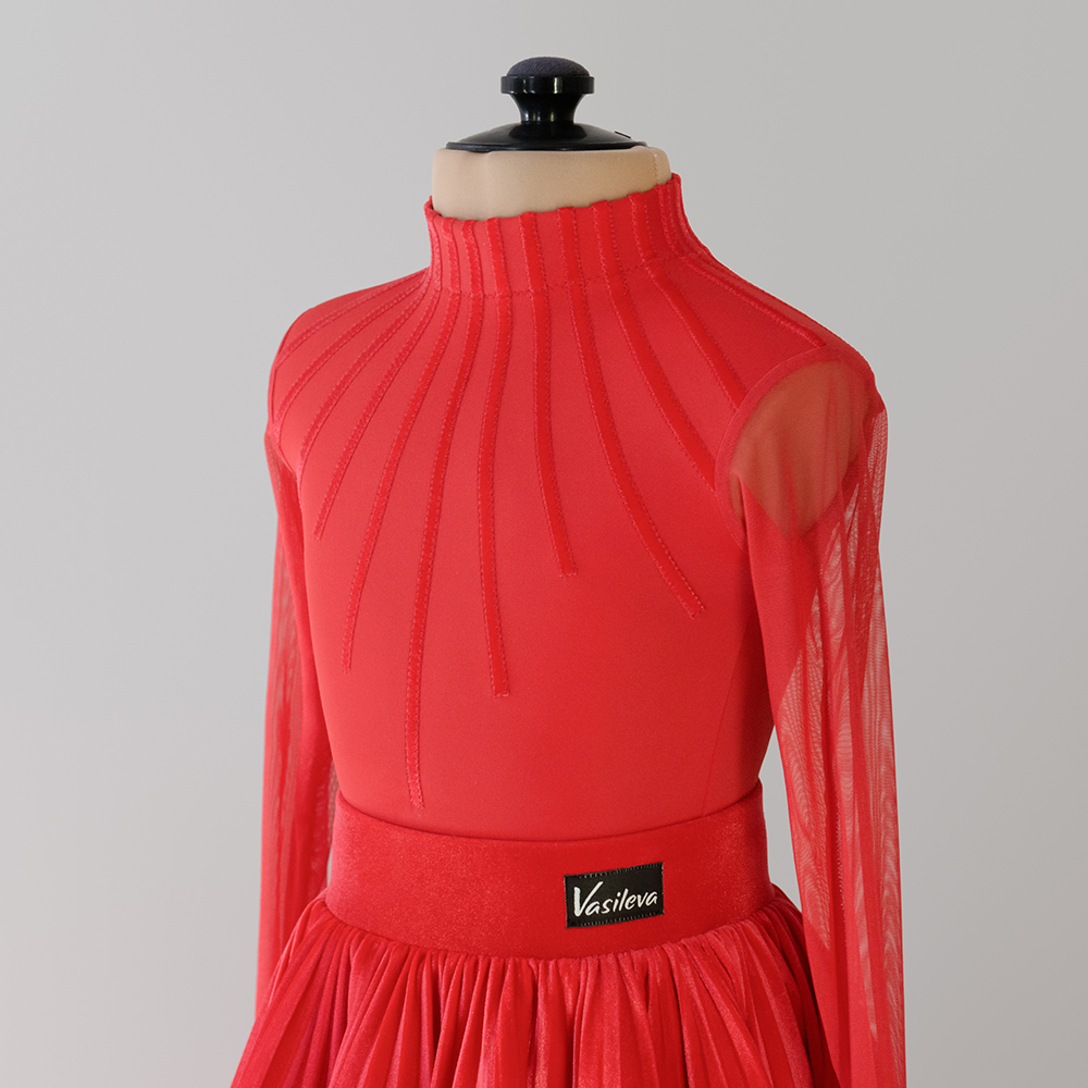 платье для танцев воротник стойка