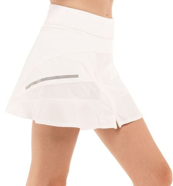 Теннисная юбка Lucky in Love Tech Performance High Tech Flounce Skirt - белый