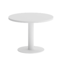 Home Office Стол журнальный круглый VR.SP-5-60.1G Белый Бриллиант/Металл Белый 600*600*453