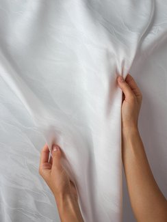 Ткань шелк Армани Жаккард, арт. 82092, дизайн "мастихин", белый