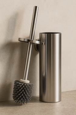 Ершик для унитаза STWORKI Стокгольм S36390CR настенный, хром, с подставкой и держателем