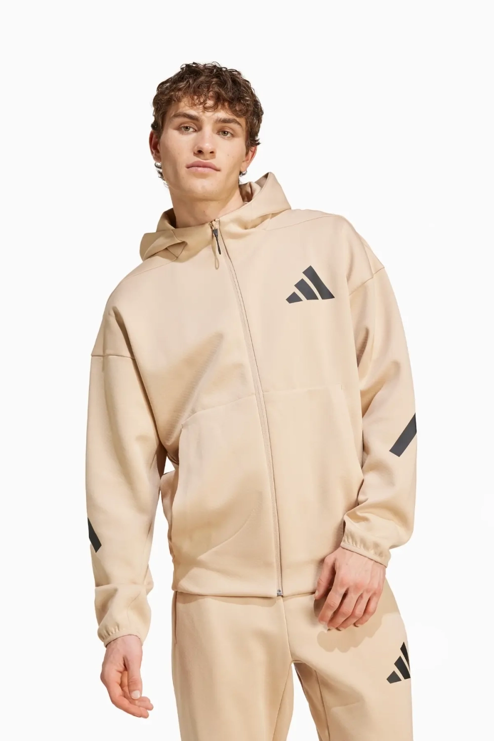 Кофта adidas Z.N.E. Full-Zip - бежевый