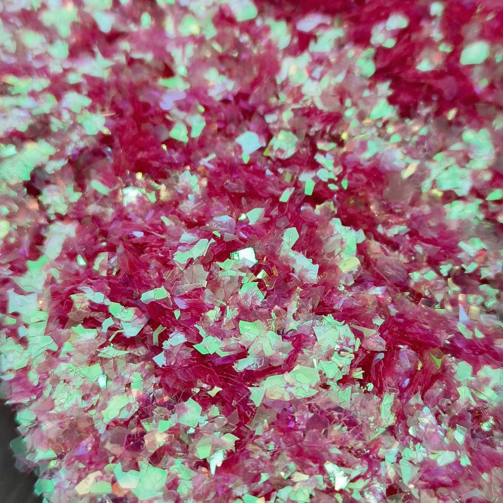 Хлопья Розовые перламутровые для дизайна ногтей, маникюра, бодиарта, макияжа...