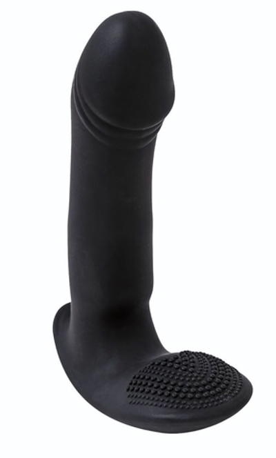 Чёрный массажёр простаты с вибрацией (Цвет: черный)