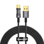 Type-C Кабель Baseus Explorer Series Auto Power-Off Fast Charging Data Cable USB to Type-C 100W 2m - Black