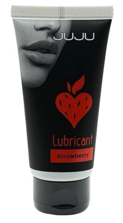 Съедобный лубрикант JUJU Strawberry с ароматом клубники - 50 мл.