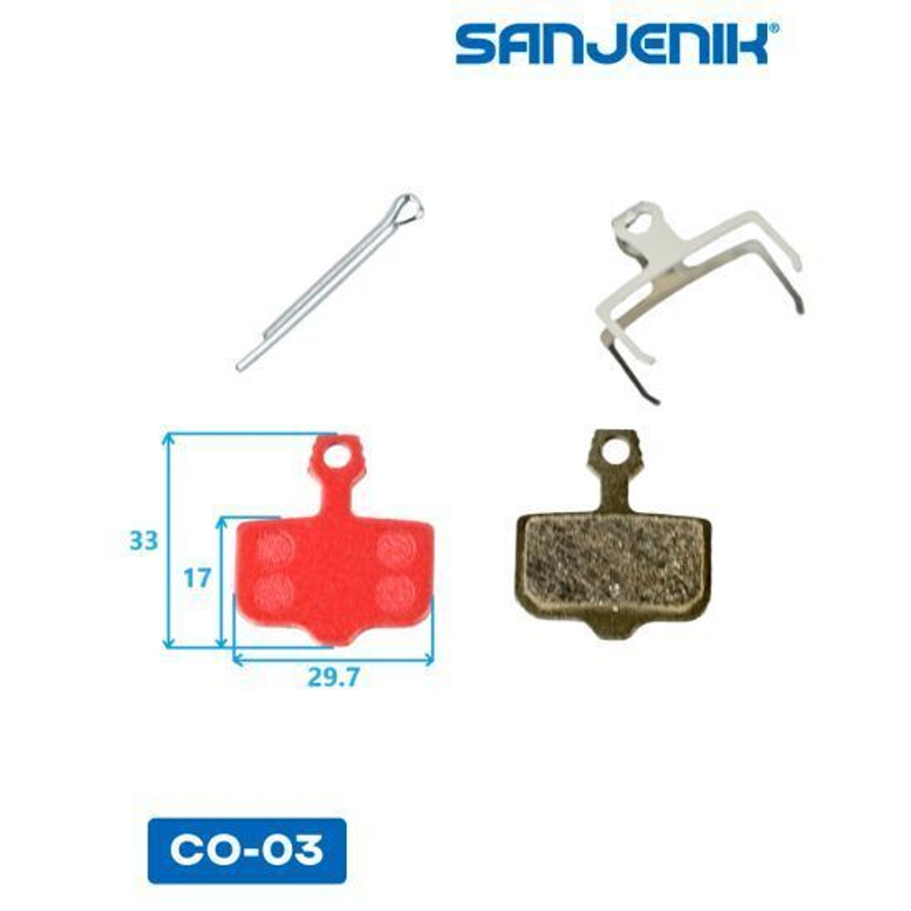 Колодки тормозные медные Sanjenik CO-03 для Kugoo G-Booster, M5, G1, Dualtron Thunder