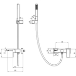 Смеситель для ванны с душем Boheme Qubic 473-G shinny gold