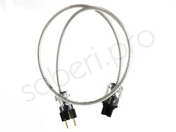 Силовой кабель питания 3х1.5+1.0 экранированный для аудиотехники, длина 1.1 метр