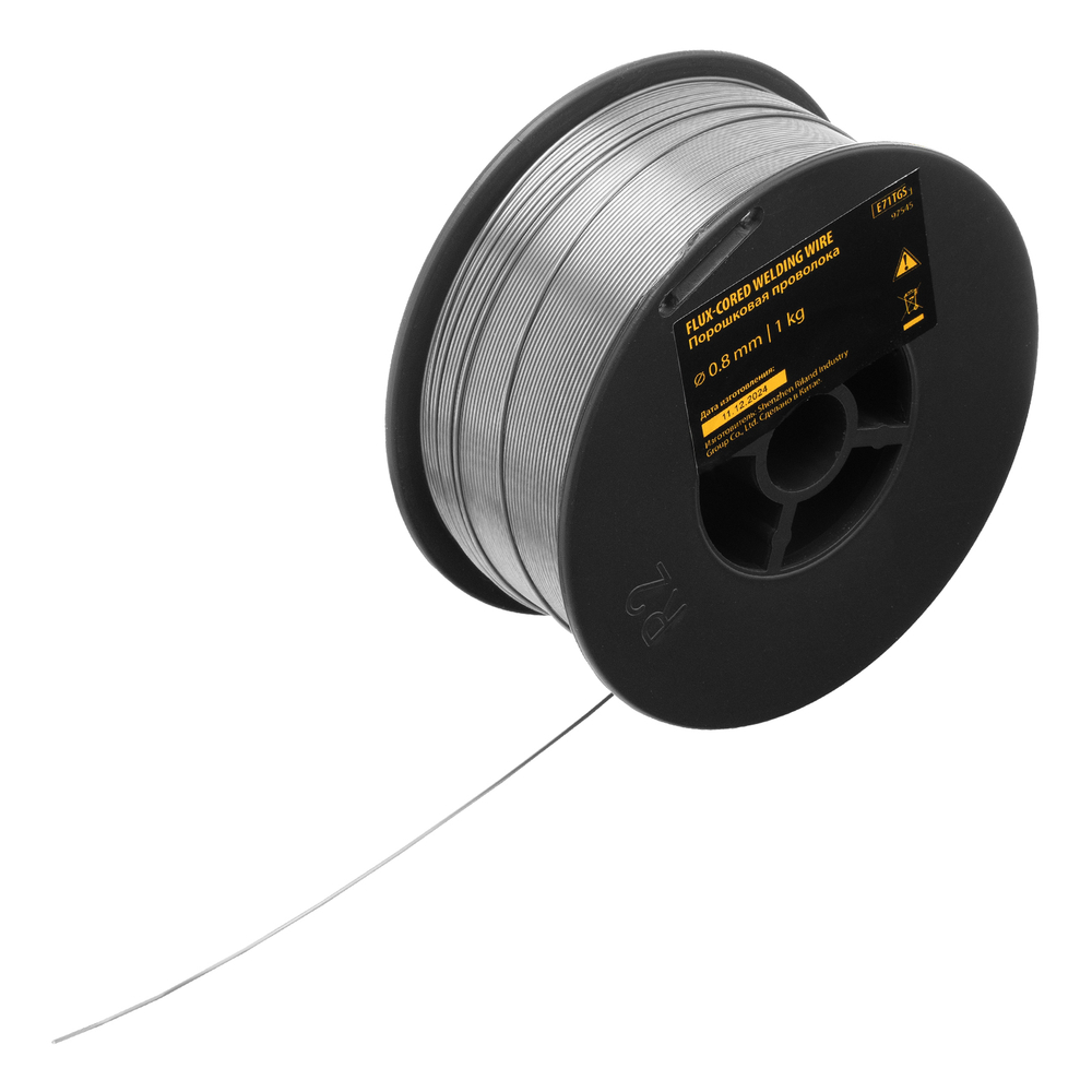 Порошковая проволока Е71TGS, диам. 0,8 мм, 1 кг, диам. катушки D100 Denzel