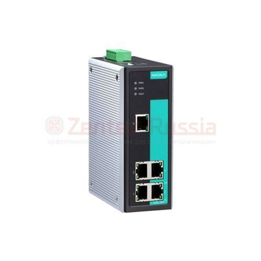 MOXA EDS-305 промышленный неуправляемый Ethernet коммутатор, 5 портов 10/100 BaseT(X) (разъем RJ45)