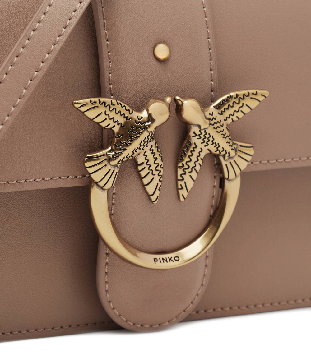 Кожаная сумка через плечо LOVE ONE MINI Pinko - коричневый(100059 A0F1)