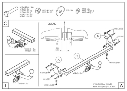 Фаркоп оцинкованный Galia H076A для Hyundai i30 универсал 2007-2012(паспорт и сертификат в комплекте)(без электрики)