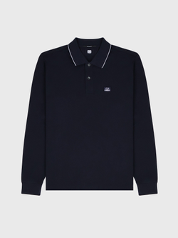 Поло с длинным рукавом C.P. Company Stretch Piquet Line Navy