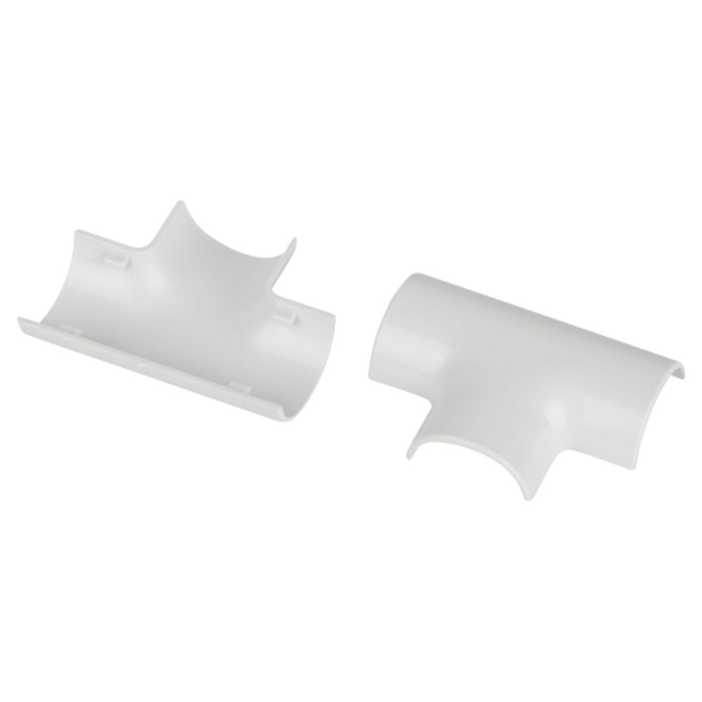 Т-образный угол ЭРА T-KK-30-13-FW для полукруглого кабель-канала белый 30х13мм 2шт/комплект