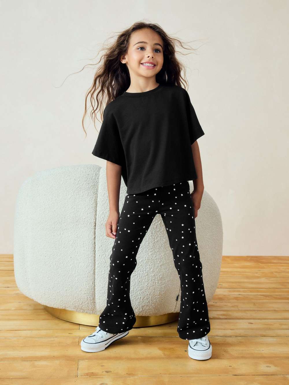 Легинсы-клеш для девочки Next B97-779, Черный