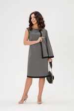 Костюм-двойка Марлен Serenada серо-черный (Акция)