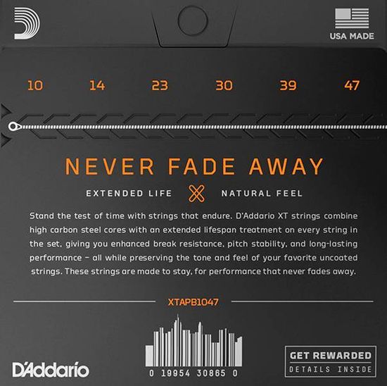 Струны для акустической гитары 10-47 D'ADDARIO XTAPB1047