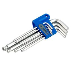 KING TONY (20110MR) Набор Г-образных шестигранников 1.5-10 мм, с шаровым окончанием, 9 предметов