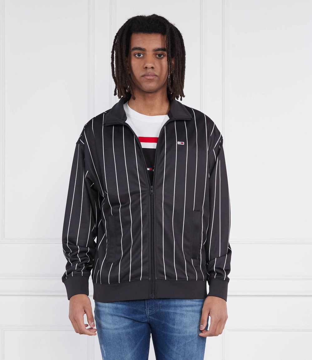 Худи TJM RLX PINSTRIPE TRACK JACKET Tommy Jeans - черный(DM0DM16360)