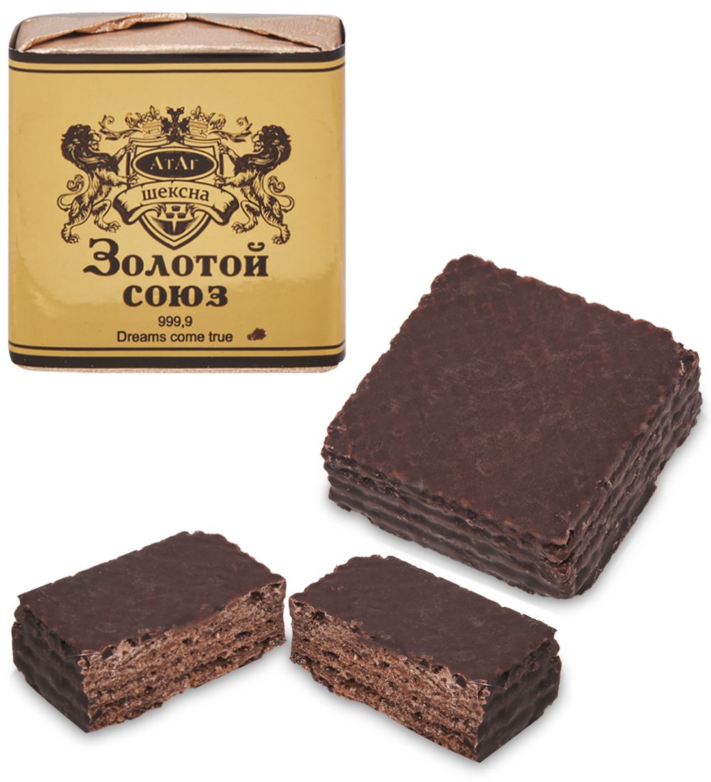 AT-108 Вафли глазированные «Золотой союз» 210 гр