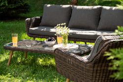 "Прованс" лаунж-зона плетеная из искусственного ротанга, цвет коричневый