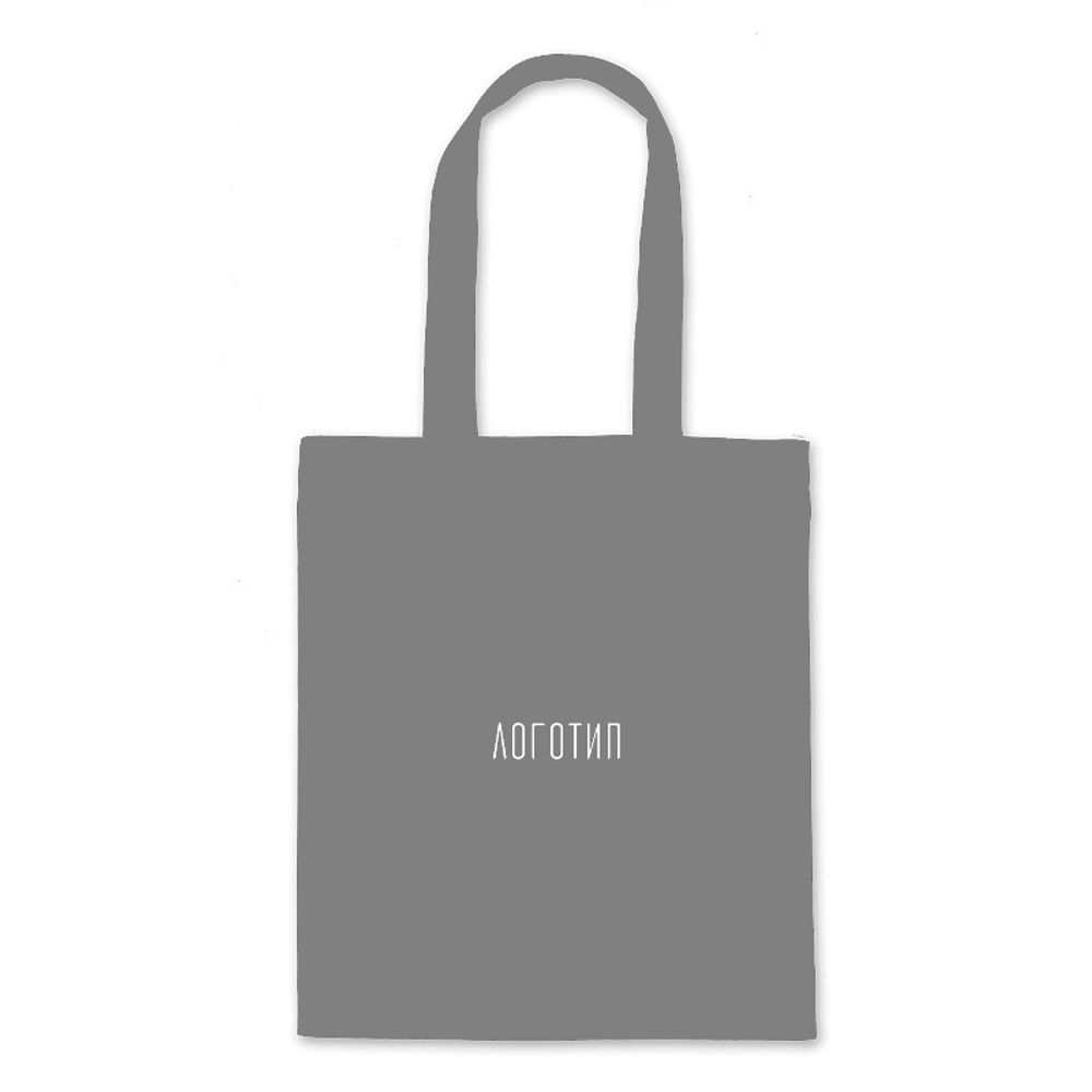 Шоппер серый с вышивкой фото