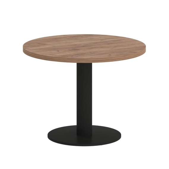 First Стол журнальный круглый KSJ-1 Дуб Табак/Металл Черный 600*600*450