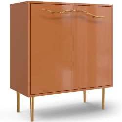 Комод Арт Колор Стайл Голд с 2 полками Томленый оранжевый