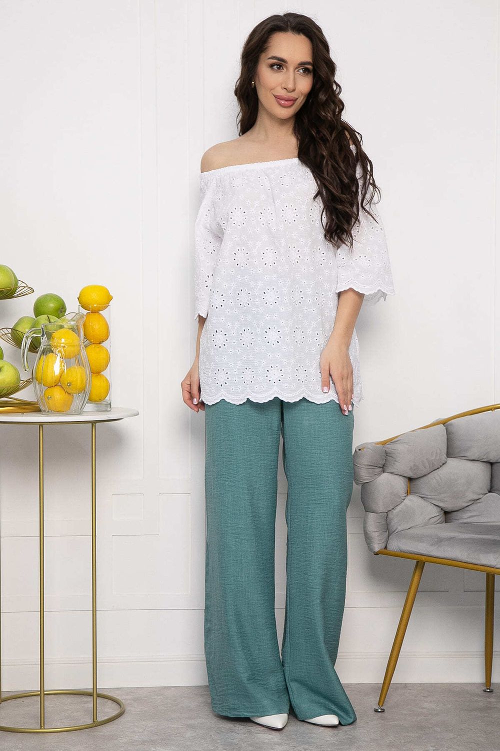 Блуза Воздушная (белая) Б13571-2М LT Collection