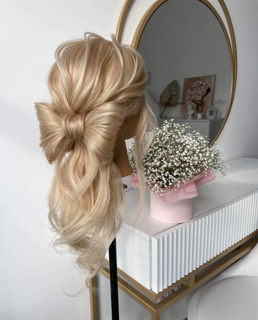 Голова манекен Серсея для причесок натуральные волосы со штативом купить