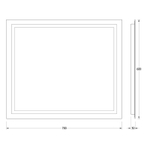 Зеркало Evoform со встроенным LED-светильником 22 W 70х60 см Без выключателя